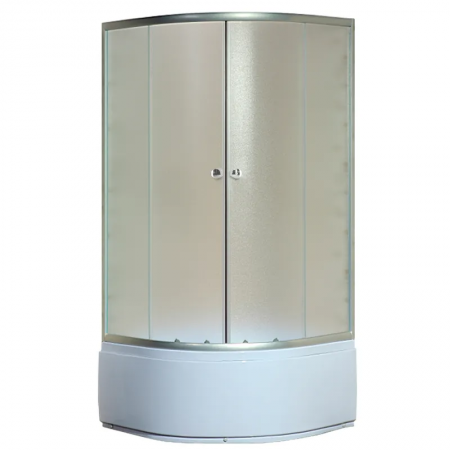 Душова кабіна PLAINSCT-01-FB /90x90x195/високий піддон/матове скло 4мм/SATIN (MI6894)